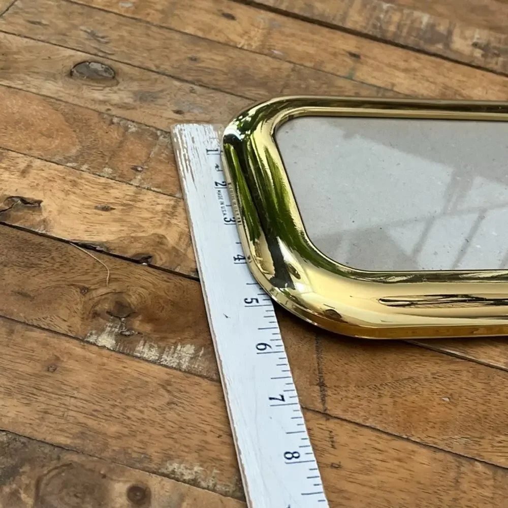 Vintage MCM Gold-Toned Brass Picture Frame 4.5